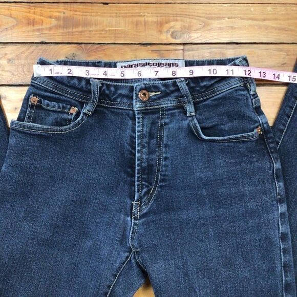 VINTAGE Parasuco Extreme fit blue jeans cotton stretch denim high rise size 2 - Picture 8 of 12